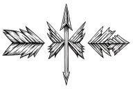 arrow piercing tattoo design idea