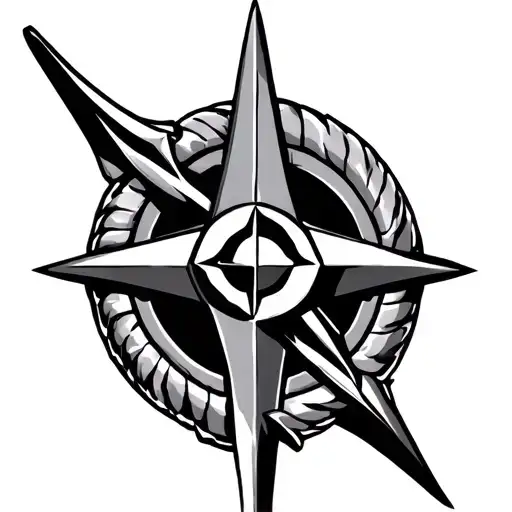 nato star ukraine trident symbol intertwined tattoo design idea