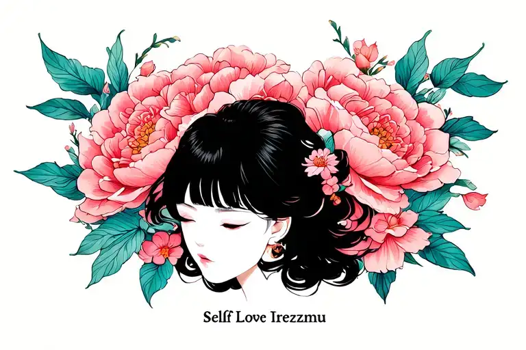 Self Love ego phrase tattoo design idea