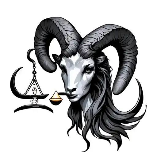 Aries Libra tattoo design idea