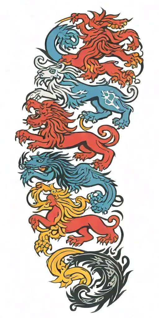 Scottish Rampant Lion Tattoo tattoo design idea