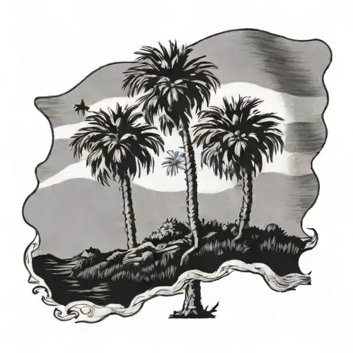 South Carolina state flag tattoo design idea