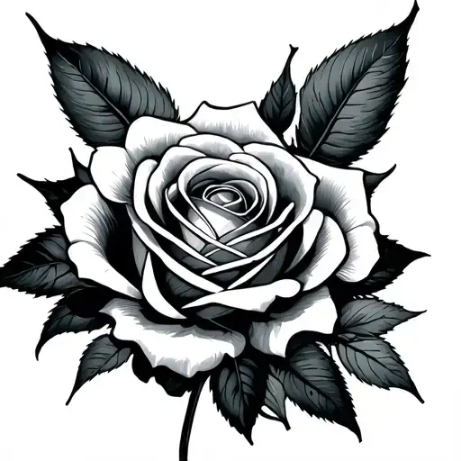Gemini with a rose tattoo design idea