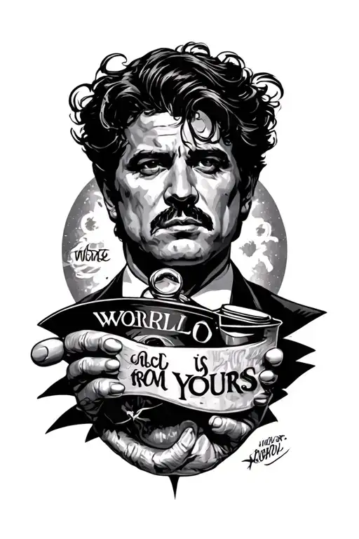 the world is yours from scarface tattoo design idea