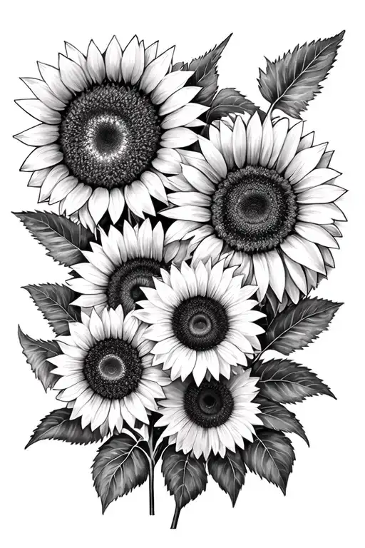 sunflowers family animals motivation design inspired tattoo design idea
