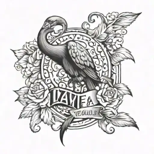 Name luca zayne with date of birth 20 July 2024 tattoo design idea
