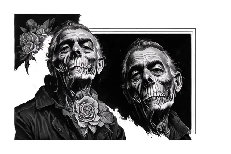 father died tattoo design idea