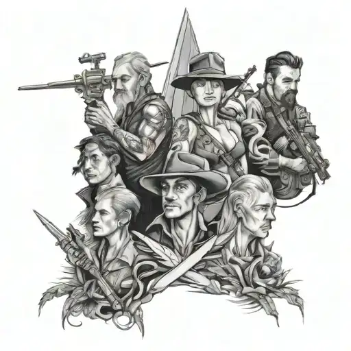 Jim, Judy, Trevor, Trenton, Aaron  tattoo design idea