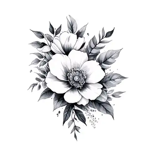 Coverup Floral tattoo design idea