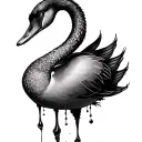 Black Swan tattoo design idea