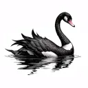 Black Swan tattoo design idea