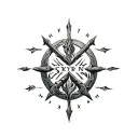 the elder scrolls Skyrim Logo tattoo design idea