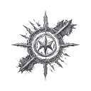 the elder scrolls Skyrim Logo tattoo design idea