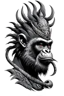 monkey king tattoo design idea