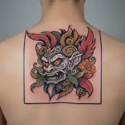 rangda bali tattoo design idea