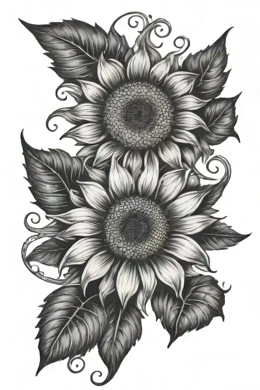 spiral sunflower "spiral out keep going" tattoo design idea