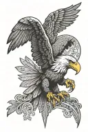 an eagle and the philippines flag tattoo design idea