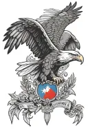 an eagle and the philippines flag tattoo design idea