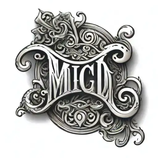 The letters 'MCID' tattoo design idea