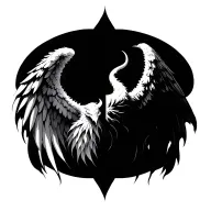 half demon half angel wings tattoo design idea