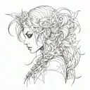 feminine rage tattoo design idea