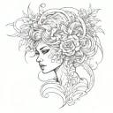 feminine rage tattoo design idea