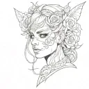 feminine rage tattoo design idea