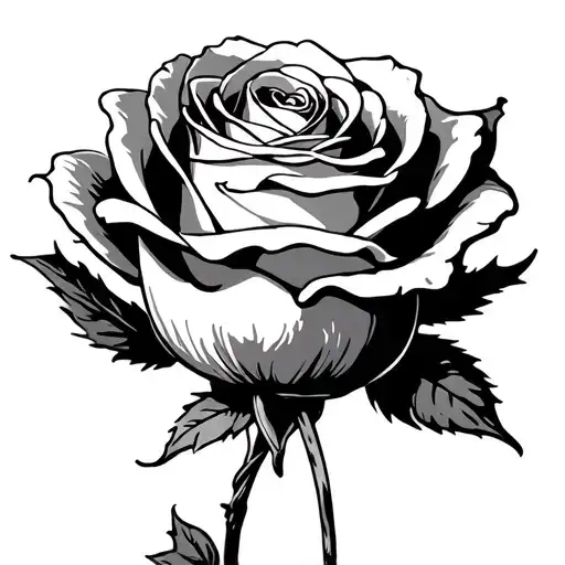 upside down rose with a string attach and the string turns into words that says always and forever  tattoo design idea