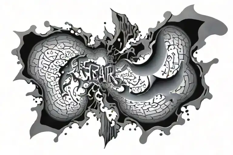 Fear tattoo design idea