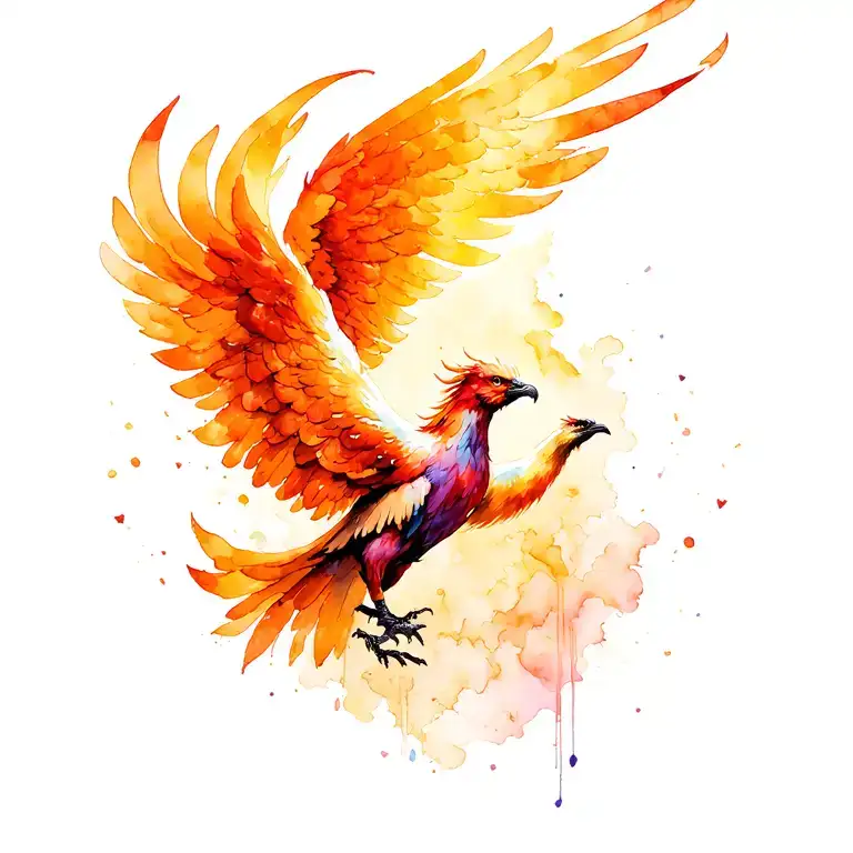 rising phoenix rising Phoenix wings spread wide tattoo design idea