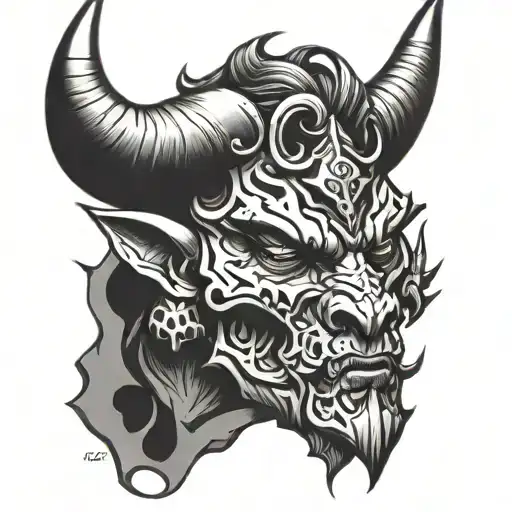 taurus demon prison unit tattoo design idea