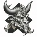 taurus demon prison unit tattoo design idea