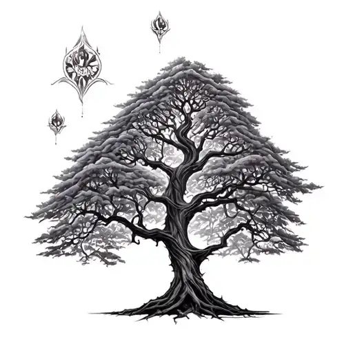 Poison tree growing tattoo design idea