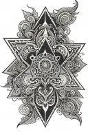 fractals sacred geometry spirit totem tattoo design idea