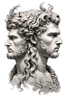 castor and pollux tattoo design idea