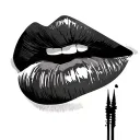 Lips Kiss tattoo design idea