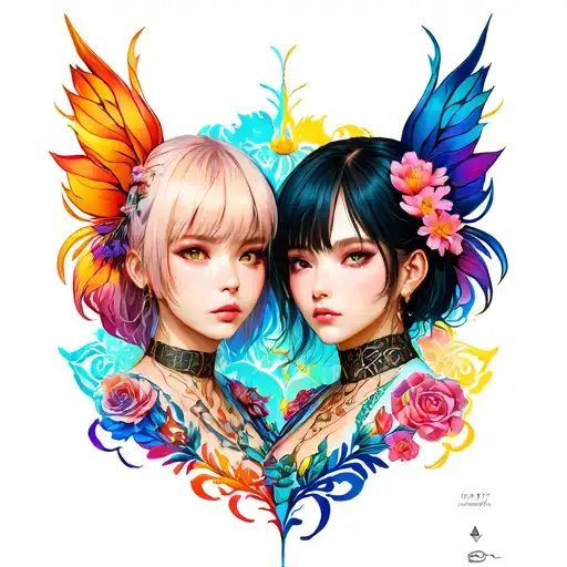 BAU & NANA anime character tattoo design idea