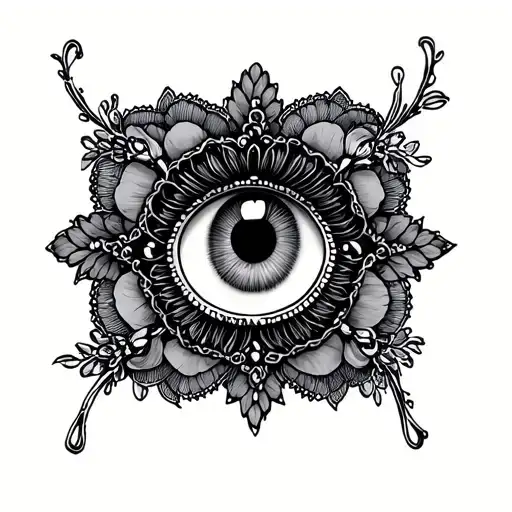 Sexy lace with eyelet tattoo design idea