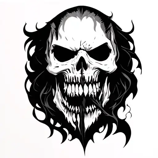 dark gore badass tattoo design idea