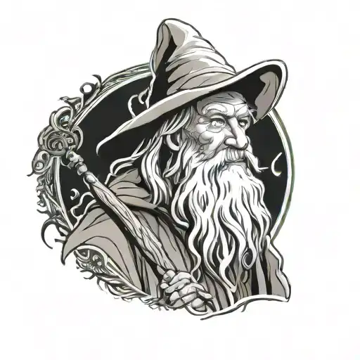 gandalf lord tattoo design idea
