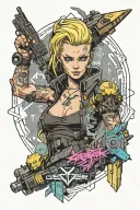 Cyberpunk 2077 tattoo design idea