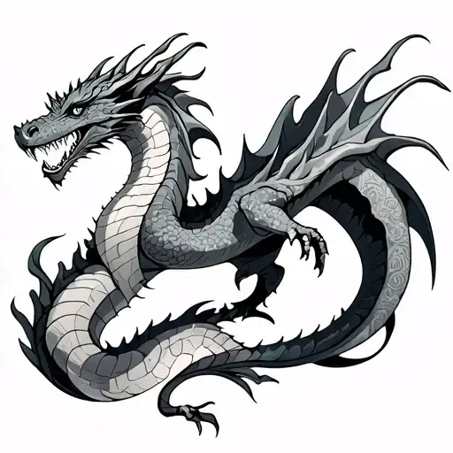 That sounds like a cool idea! Here's a concept for a badass dragon tattoo representing the 2000 Dragon zodiac tattoo design idea
