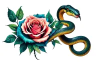 chrissiee aries roses snakes going all tattoo design idea