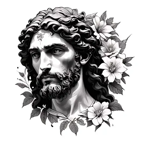 Garden creation of Adam tattoo design idea