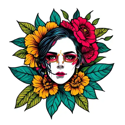 patch work tattoo design idea