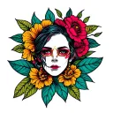 patch work tattoo design idea