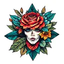 patch work tattoo design idea