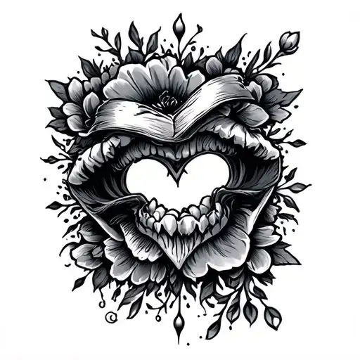 hate and love  tattoo design idea