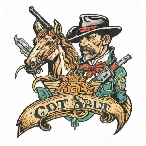 hunter and colt 45 tattoo design idea