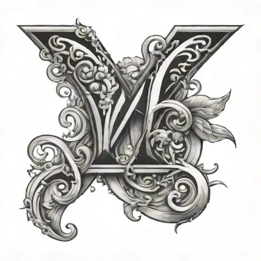 letters v g j tattoo design idea